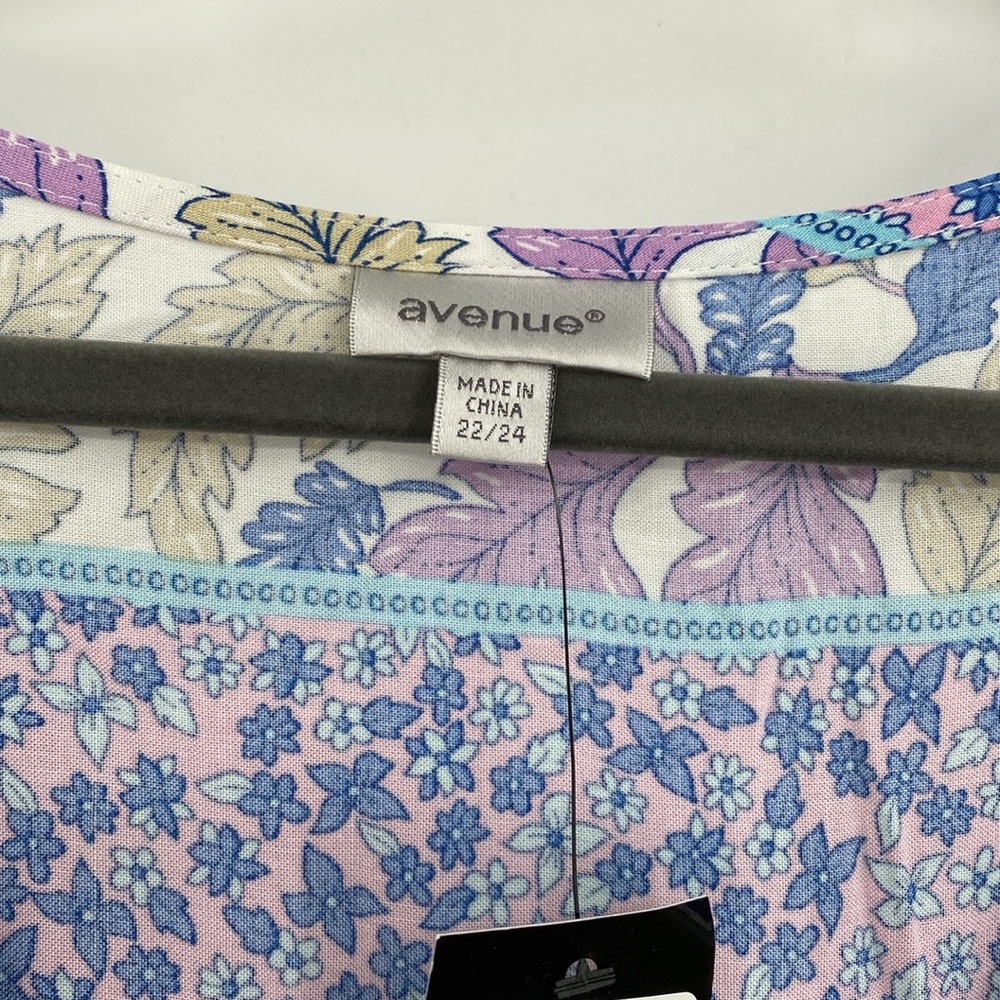 Avenue Blue and Purple Floral Midi Dress - Picture 5 of 8